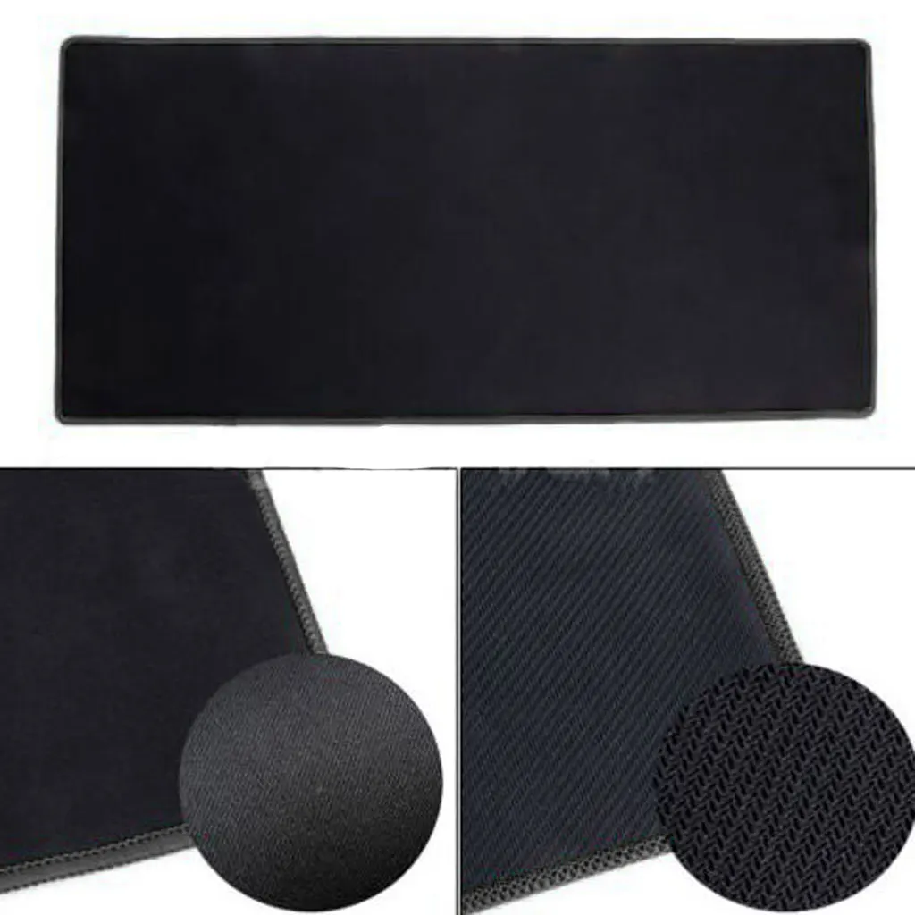 Black Rectangle Anti-Slip Laptop Mice Pad Mat Mousepad Keyboard for Computer 700*300*2MM