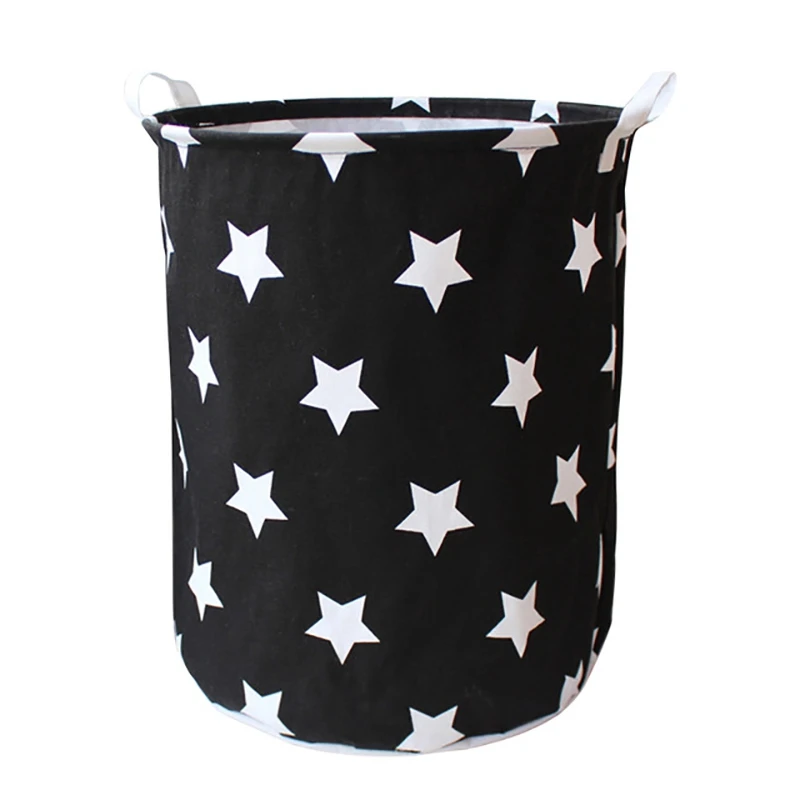 

40X50cm Folding Laundry Basket with Handle Round Storage Bin Large Hamper Collapsible Clothes Toy Laundry Holder Organizer