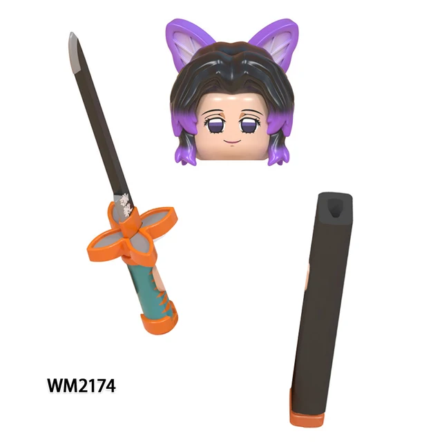 Anime Series Demon Slayer Action Figures Mini Bricks Kamado Tanjirou Nezuko Rengoku Kyoujurou Kochou Building Blocks Kids Toys WM2174