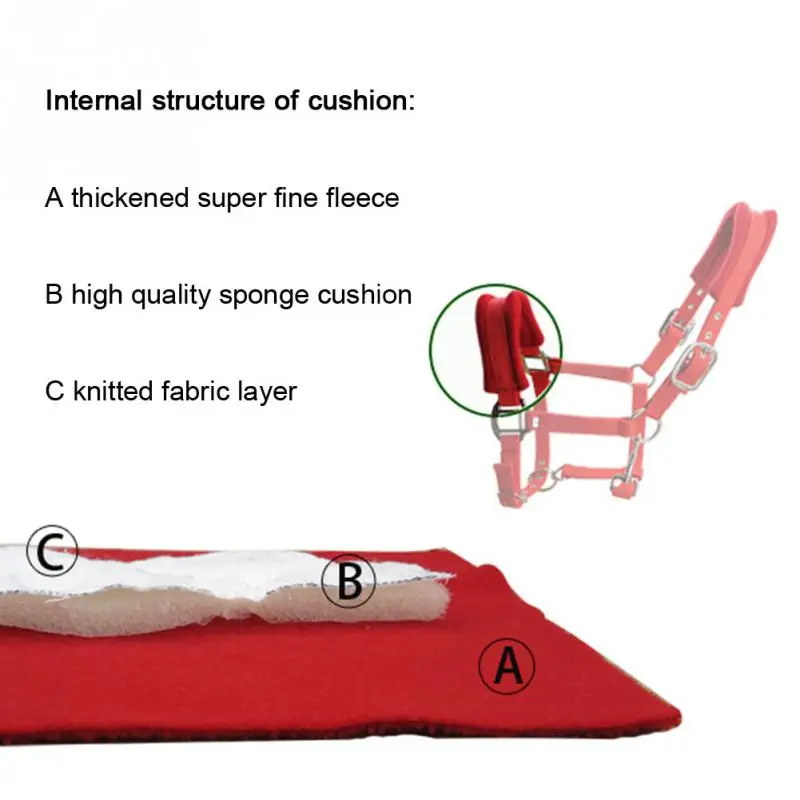 Регулируемый ремень двойной слоистый Утолщенный флис мягкий для верховой езды снаряжение Открытый лошадь Холтер защитный несколько размеров съемный