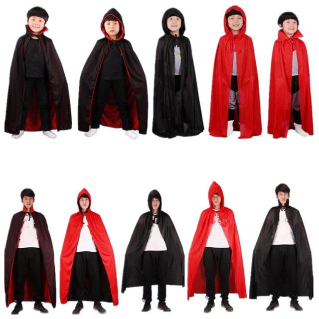 Halloween vampire costume adult masquerade Party Death cape Black cape  cosplay witch long skirt