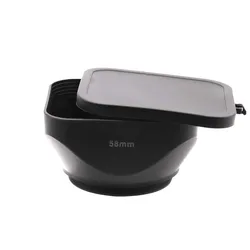Universal Square DV Camera Lens Hood with Cap for Digital Video and Cinema Cameras