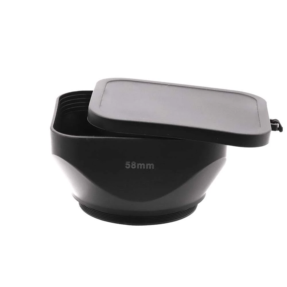 43 Format Square Dv Camera Lens Hood Screwon Universal 52mm 58mm With