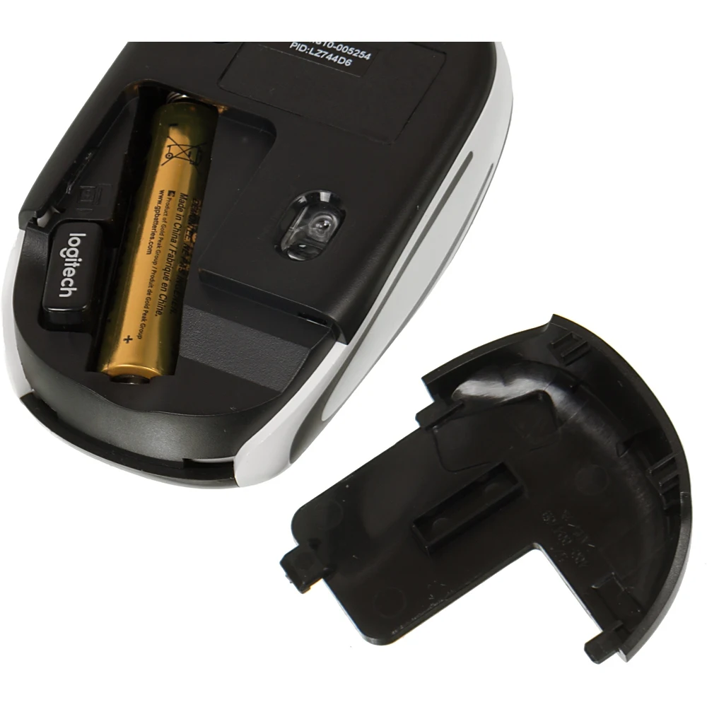 Мышь Logitech Mini M187 черный/серый оптическая(1000dpi) беспроводная USB для ноутбука(2but
