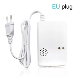 Gas-Leak-Detector Combustible Propane Butane Methane Natural Gas Safety Alarm Sensor Warning EU Plug