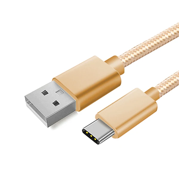 1 м 2 м 3 м usb type-C кабель для xiaomi red mi note 7 USB-C для быстрой зарядки мобильного телефона type-C кабель для samsung Galaxy S9 S8 Plus - Цвет: Gold C cable