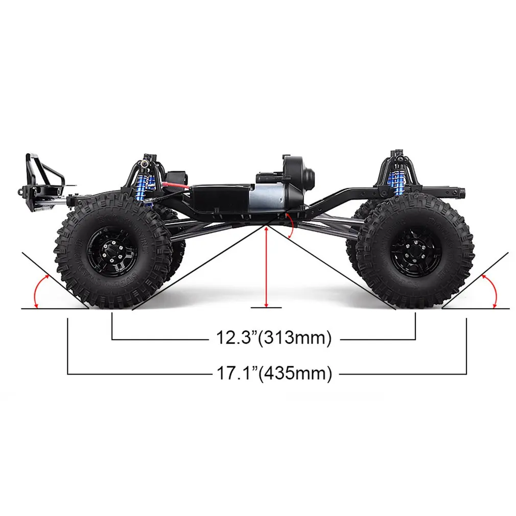 新オリジナル 313 ミリメートルホイールベースシャシフレーム 1 10 軸scx10 Ii Rcクローラ登山車diy Hoting 48 Off