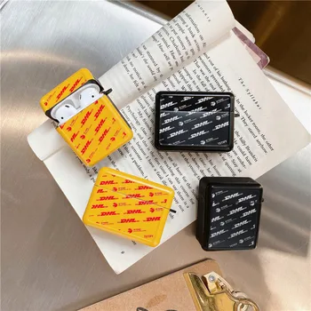 

Cool DHL LOGO Matte Protection Earphone Case For Apple Airpods 1 2 Pro Fashion Shockproof Headphone Cover Air Pods Accessories