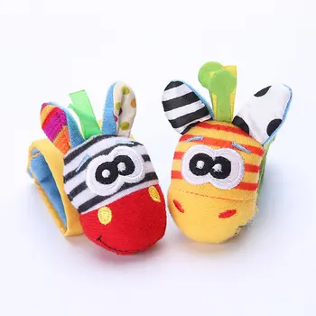 

Baby Toys cute Cartoon Animal Design Baby Boy Girl Rattles Hand Bell Infant Toddler Plush Toys Gift