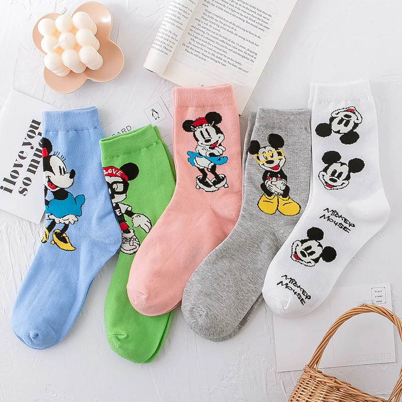 Женские носки Disney с рисунком Микки Мауса хлопок цвета на выбор | Детская одежда и