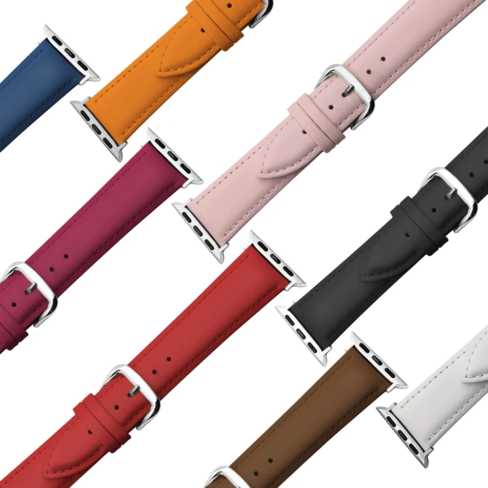 

Ремешок из натуральной кожи для apple watch band 42 45 44 мм, сменный Браслет для apple watch 4 5 38 41 40 мм iwatch 7 6 se