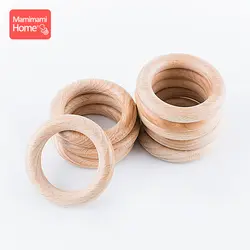 Mamihome 20 шт. 40 мм-70 мм бук деревянное кольцо детский Прорезыватель детский спортивный кольцо BPA бесплатно деревянные пустые DIY кормящих