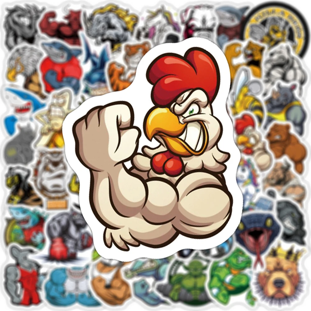 10/30/50pcs Funny Animal Graffiti Stickers Aesthetic DIY Scrapbooking Fridge Water Bottle Laptop Cartoon Sticker for Kid Toy 10 30 50pcs bird animal stickers cartoon fridge guitar laptop motorcycle luggage skateboard pvc graffiti cool sticker decals