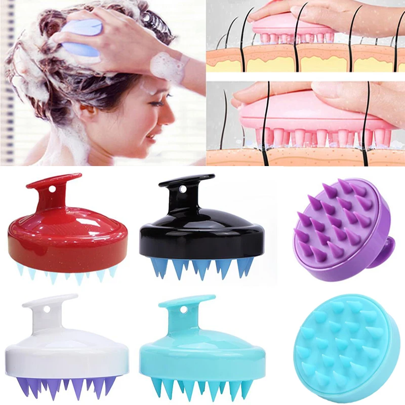 Comb Massage-Brush Shower-Head Scalp-Shampoo Hair Wide-Tooth Handheld Silicone Mini 8-Colors