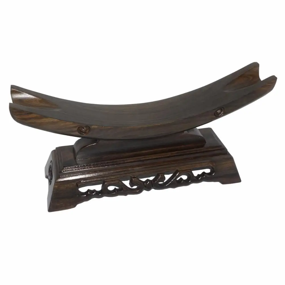 Sword Stand Solid Wood Sword Display Katana Stand Holder Crescent Shape for General Swords 2