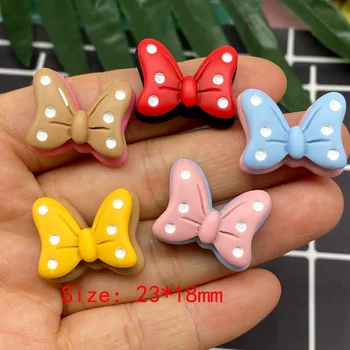 

20Pcs/lot Colorful Flatback Resin Cabochon Kawaii Bow-knot Cabochons Embellishments for Scrapbooking DIY Decoration Accessories