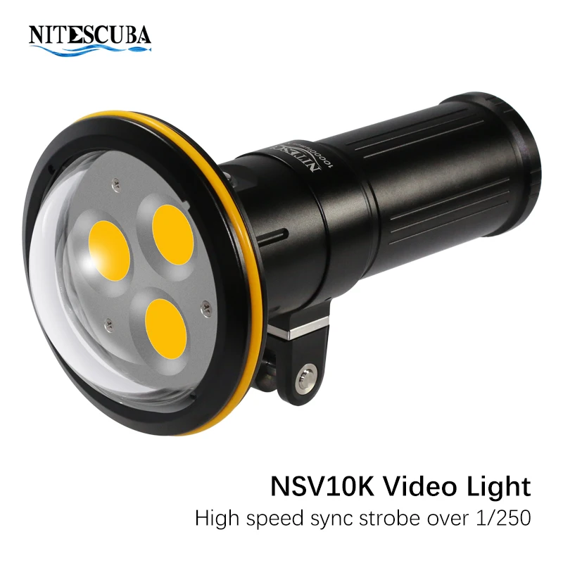 

NiteScuba Diving strobe light NSV10K video flashlight for underwater photography accessories for tg5 rx100 camera housing case