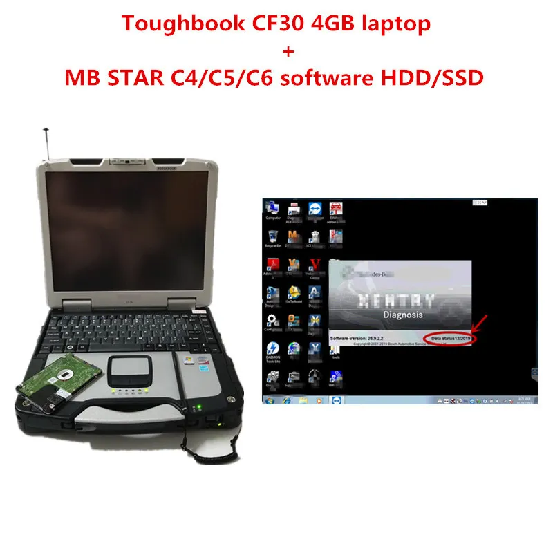 MB Star C5 2021 SD Connect with 2021.06 software HDD SSD D.A.S/ D.TS/ for Mb diagnostic tool Toughbook CF30 4G laptop | Автомобили и
