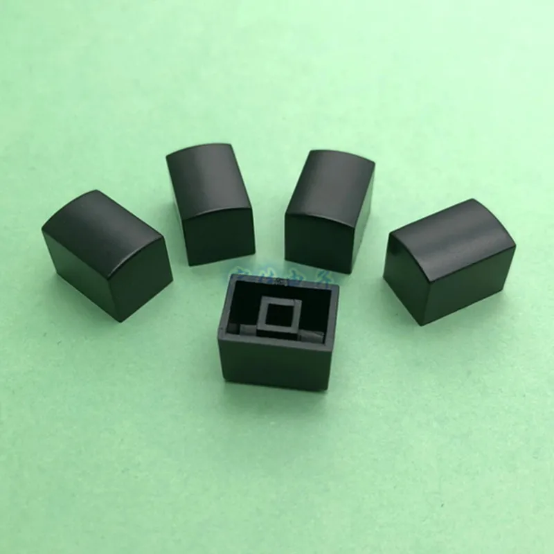 사각형 플라스틱 키캡 자동 잠금 스위치 키캡, 사각형 구멍, 검정색, 15*11*11.5mm, 3.2*3.2mm, 10 개