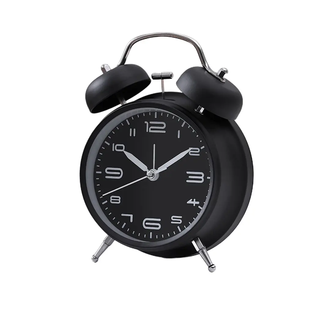 

Creative Metal Alarm Clock with Night Light Mechanical Alarm Clock Fashion Multifunctional Personality Student Alarm Clock
