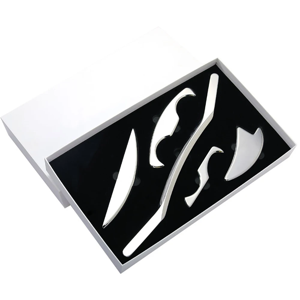 Medical Stainless Steel Muscle Fascial Massage Knife Set GuaSha Scraper