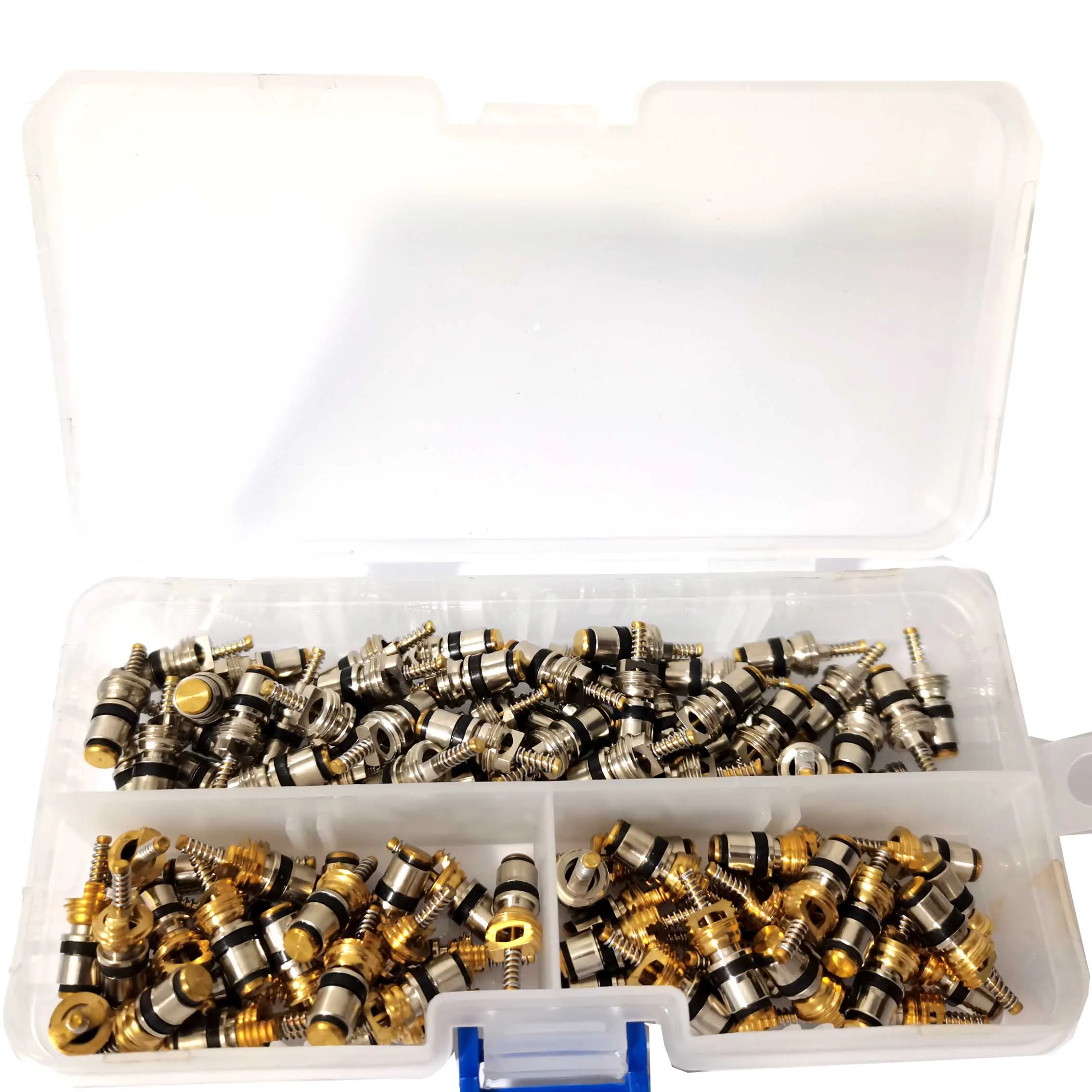 100pcs Valve Core For Auto A/C High / Low Pressure Valve Core Refrigerant valve seat gas needle R134a BMW Volvo Benz