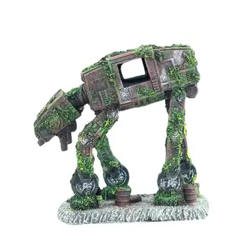 

1PC Fish Tank Landscaping Resin Robot Dog Aquatic Scenery Simulation Dog Aquarium Ornament Creative Fish Tank Decor for Store