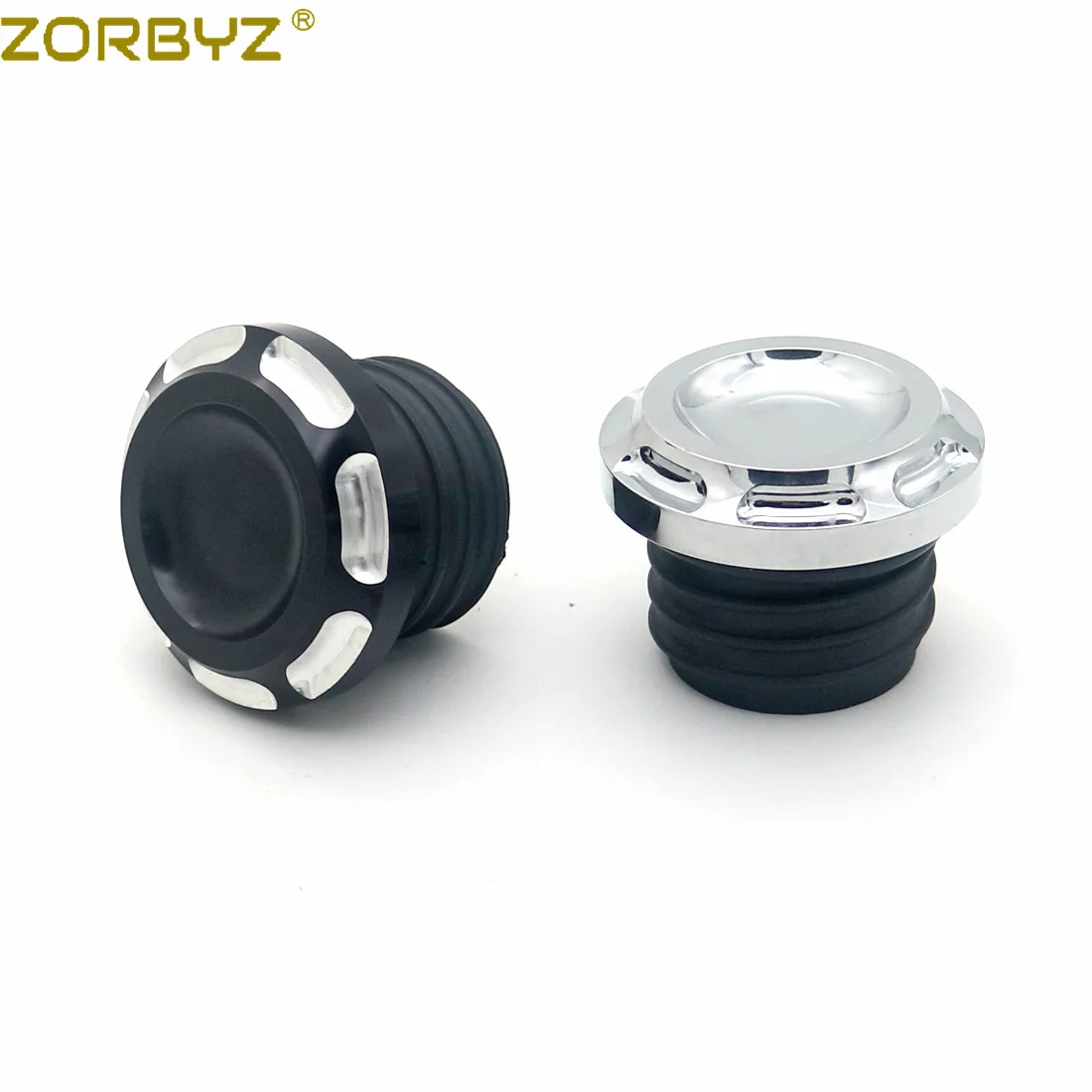 Chrome CNC Edge Cut Vented Gas Tank Cap 