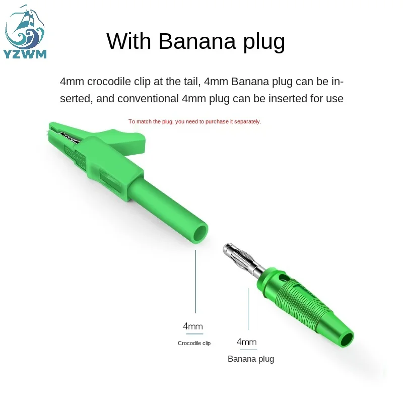 12mm Open Hole Copper High Current Fully Insulated Alligator Clip 15A / 300V Needs To Insert 4mm Banana Plug Connector alligator clips,test clip,test hooks clips