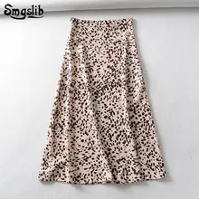Новинка, модная весенняя Осенняя юбка в английском стиле, элегантная офисная леопардовая расцветка, высокая талия, посылка, сексуальные длинные юбки