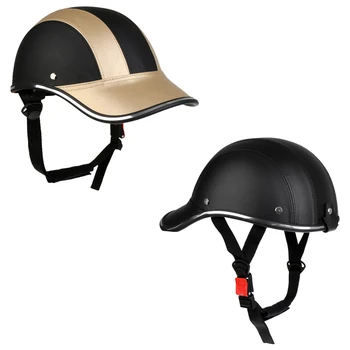 

2 Pieces Baseball Cap Style Motorcycle Bike Helmet Anti-UV Safety Hat Visor Adjustable