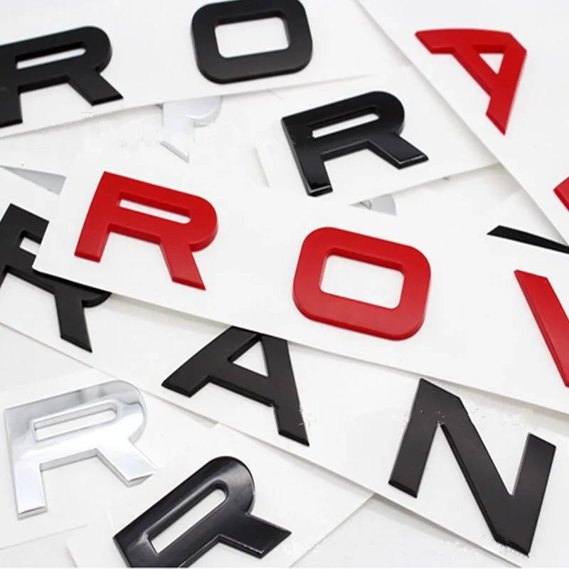 Chrome silver Letters Car Styling Front Rear Cover badge Sticker Sports Style Case accessories for