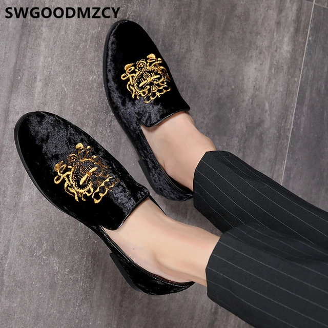 Coiffeur Formal Designer Rivet Men White Black Shoes Rhinestone Luxury  Brand Mens Dress Shoes Slip On Loafers Wedding Italian - AliExpress