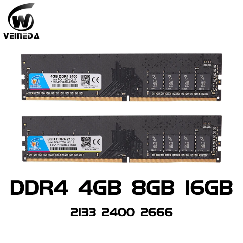 Память VEINEDA для ПК ОЗУ компьютера Тип памяти ddr4 частота 2133 МГц/2400 МГц|Оперативная