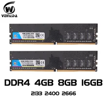 VEINEDA – mémoire de serveur d'ordinateur de bureau, modèle ddr4, capacité 4 go 8 go, fréquence d'horloge 2133/2400/2666Mhz, carte mère, broches 288 broches