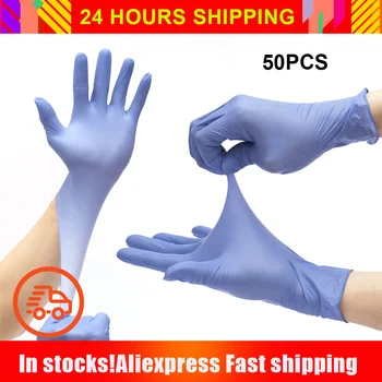 

Nitrile Gloves Disposable Rubber Gloves Waterproof Puncture-proof Glove for Labor Safety Gloves rękawiczki nitrylowe 100Pcs
