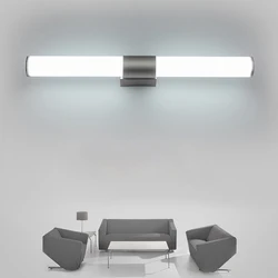 Sleek Waterproof LED Wall Lamp for Modern Bathroom Lighting (Warm white)