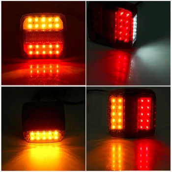 

2pcs Car Tail Light Replacement Trailer Turn Signal License plate Lamp
