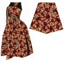 Фруктовый принт африканская настоящая вощеная ткань Анкара для женского платья 6 ярдов дизайн настоящая нигерийская голландская восковая ткань 542