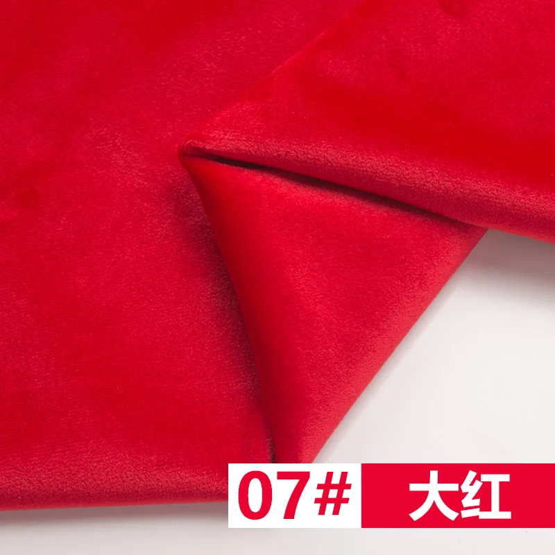 Ширина 155 см серый измельченный шелк Бирюзовый бархат диван шторы ткань обивка ткань на полярда Pleuche диван материал - Цвет: Red