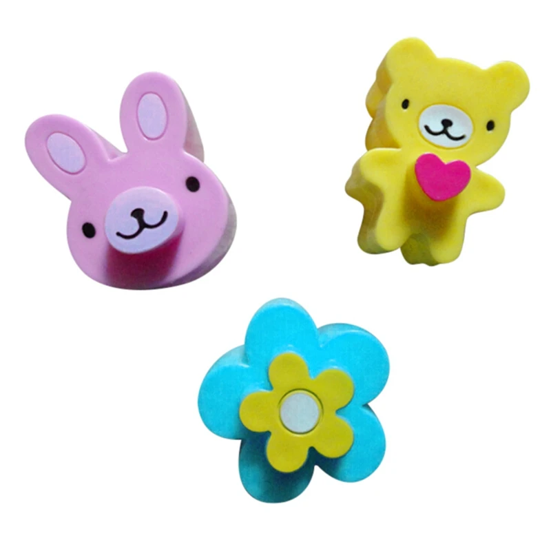 

3pcs/set Tool Biscuit Embossed Device Bakeware Cute Animal Shape Sandwich Mold Mini Cookie Cutter for Kids Plastic Bento Cutter
