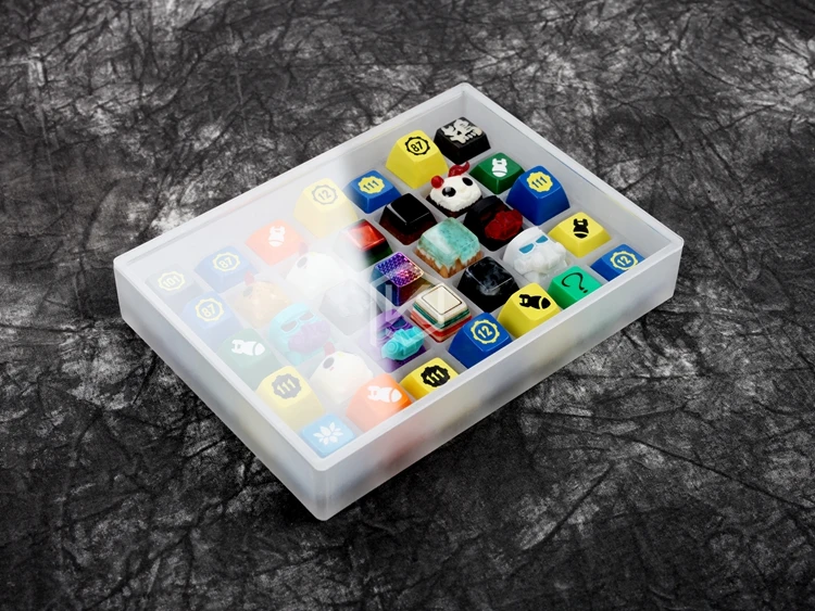 Caixa de Keycaps de Acrílico para Conjunto de Teclado Coleção de Estoque Caixa do Mal Oem Cereja Dsa Xda 7x5 Teclado SA Gmk - Imagem 2