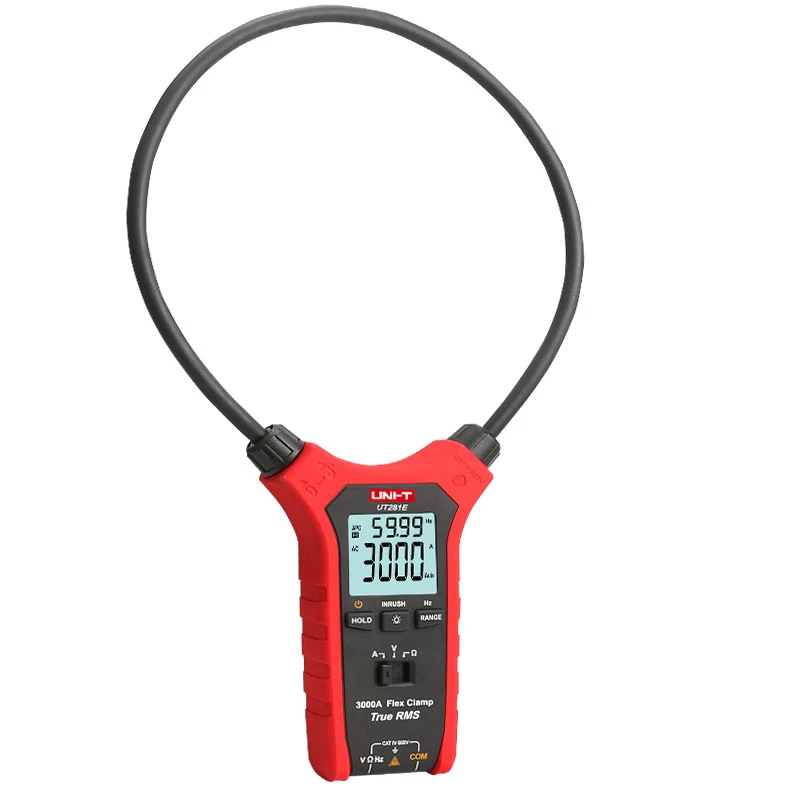 

UNI-T UT281A/UT281C/UT281E Flex Clamp Meter True RMS 3000A AC True RMS Clamp Meter Low Voltage Display/Digital Hold/Backlight