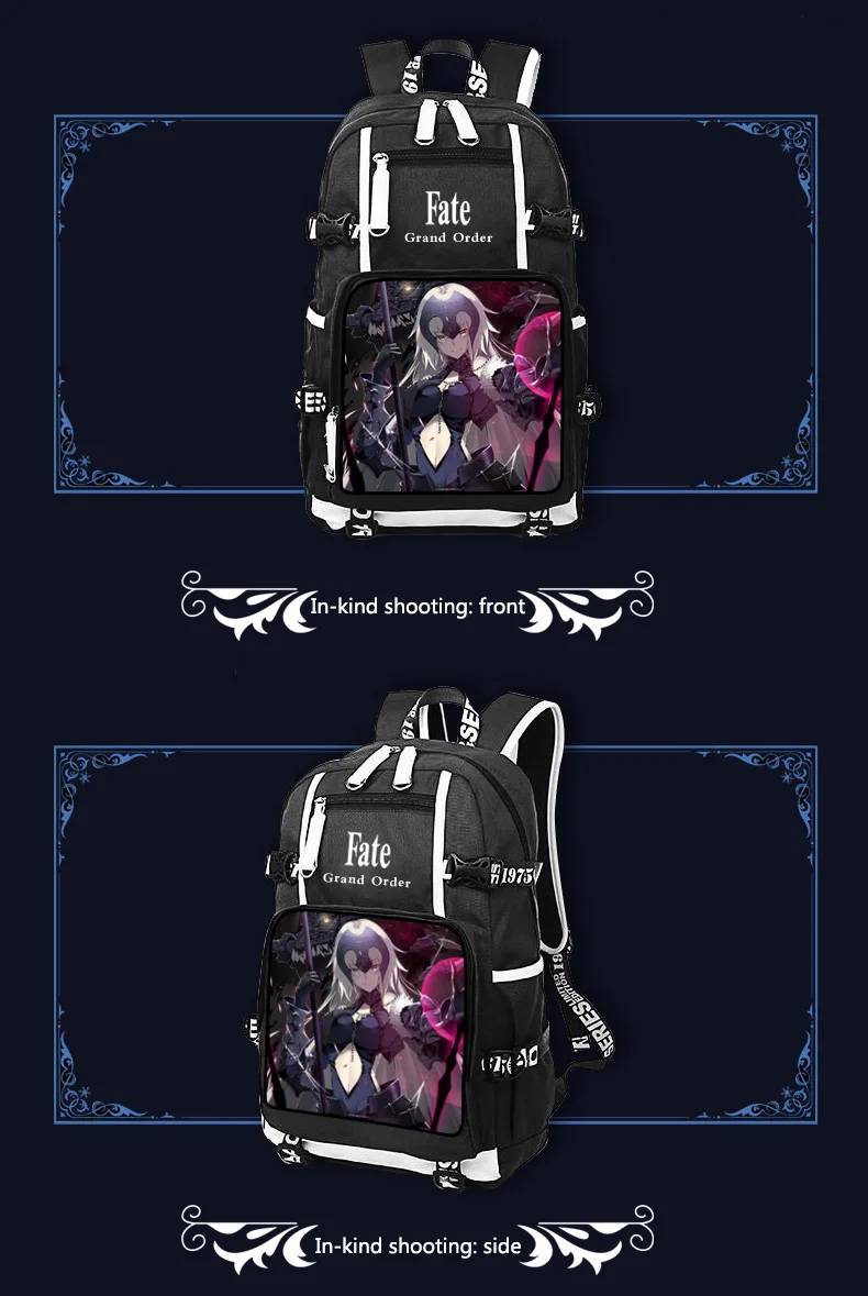 Аниме Fate Stay Night Saber, для отдыха, для девочек и мальчиков, дорожная сумка, usb зарядка, ранец, рюкзак для ноутбука, рюкзак для подростков, студентов