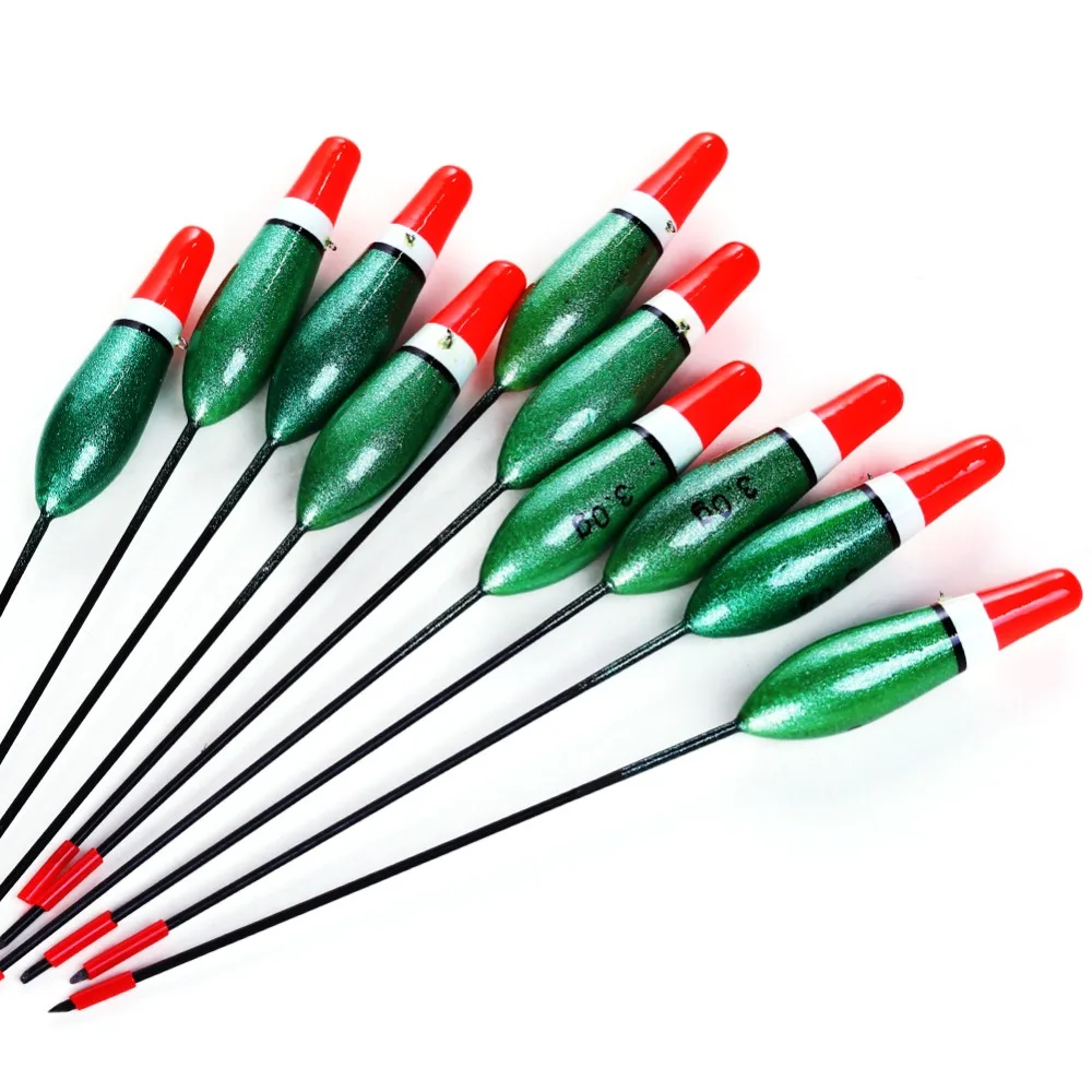 Sougayilang 10pcs/set High Quality Fishing Floats Long Tail Fishing Bobber Buoy Carp Float Fishing Tackle Fishing Float