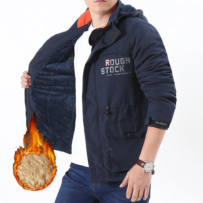 navy fleece Зимняя теплая куртка-бомбер, мягкая оболочка, Мужская Весенняя армейская Военная Тактическая водонепроницаемая куртка с несколькими карманами, ветровка, парки, пальто - Цвет: navy fleece