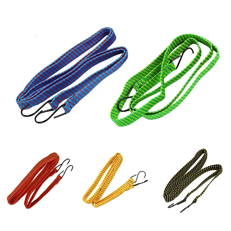 Random Color Многоцелевой багаж 2 claspsбинт веревка с сильным эластичным шнуром галстук ремень для наружного езды на велосипеде путешествия велосипед автомобильные аксессуары - Цвет: Random Color