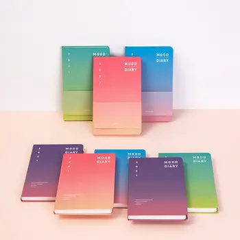 

2021 Rainbow Mood Diary 125*200mm Yearly Plan+Monthly Plan+Free Note 157P Hardcover Diary