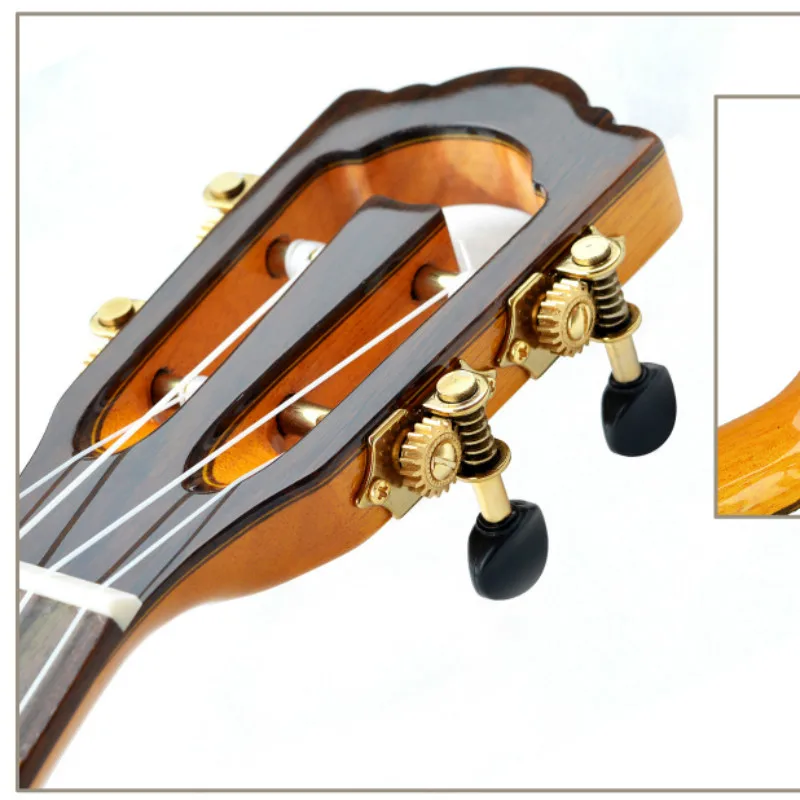 Укулеле 27 дюймов электрическая акустическая мини гитара из кедра акации 4