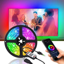 

Bluetooth Led Strip 5m Rgb 5050 Smd Strip Waterproof Gamer Room Decoration Neon Light Usb 5v Led PC Tv Backlight Lights For Room